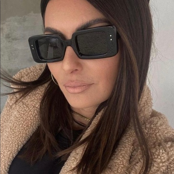 GUCCI UNISEX RECTANGULAR HAVANA SUNGLASSES - Picture 15 of 16